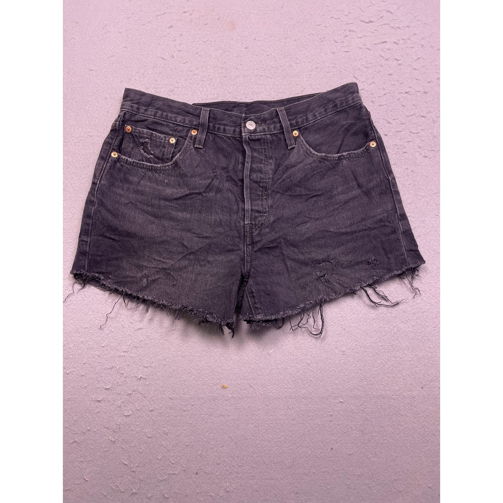 Levi's 501 Shorts Denim Black W30 Womens